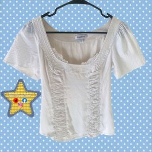 Bebe White Women's Lacey Blouse
